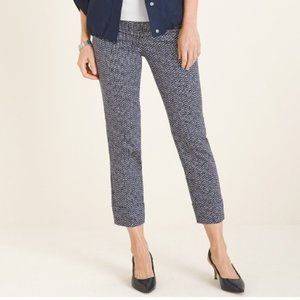 Chico's Secret Stretch Straight Leg Crop Pants Size 14 Petite Office Career